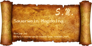 Sauerwein Magdolna névjegykártya