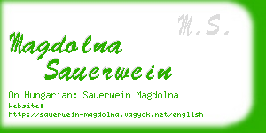 magdolna sauerwein business card